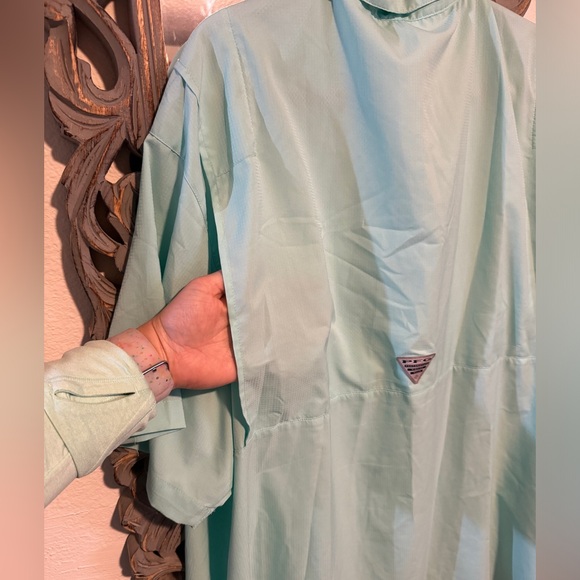 Men’s PFG Tamiami II Short Sleeve Shirt Seafoam Green Button Up Size 3X 3xl - Picture 7 of 10